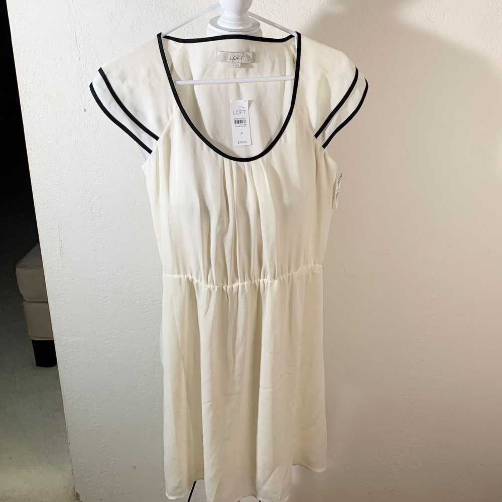 Loft Loft Women's White Dress Size 4 (NWT) - image 1