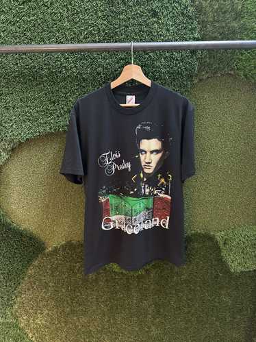 Tee × Vintage Vintage 1992 Elvis Presley Gracelan… - image 1