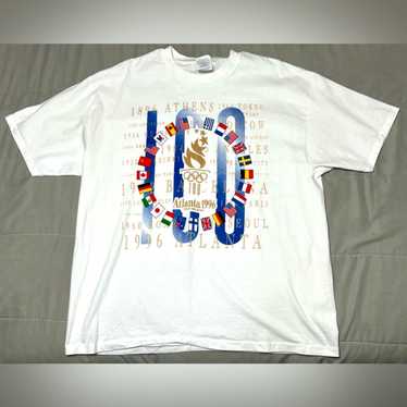 Hanes VINTAGE 1996 Olympics Shirt Single Stitch D… - image 1