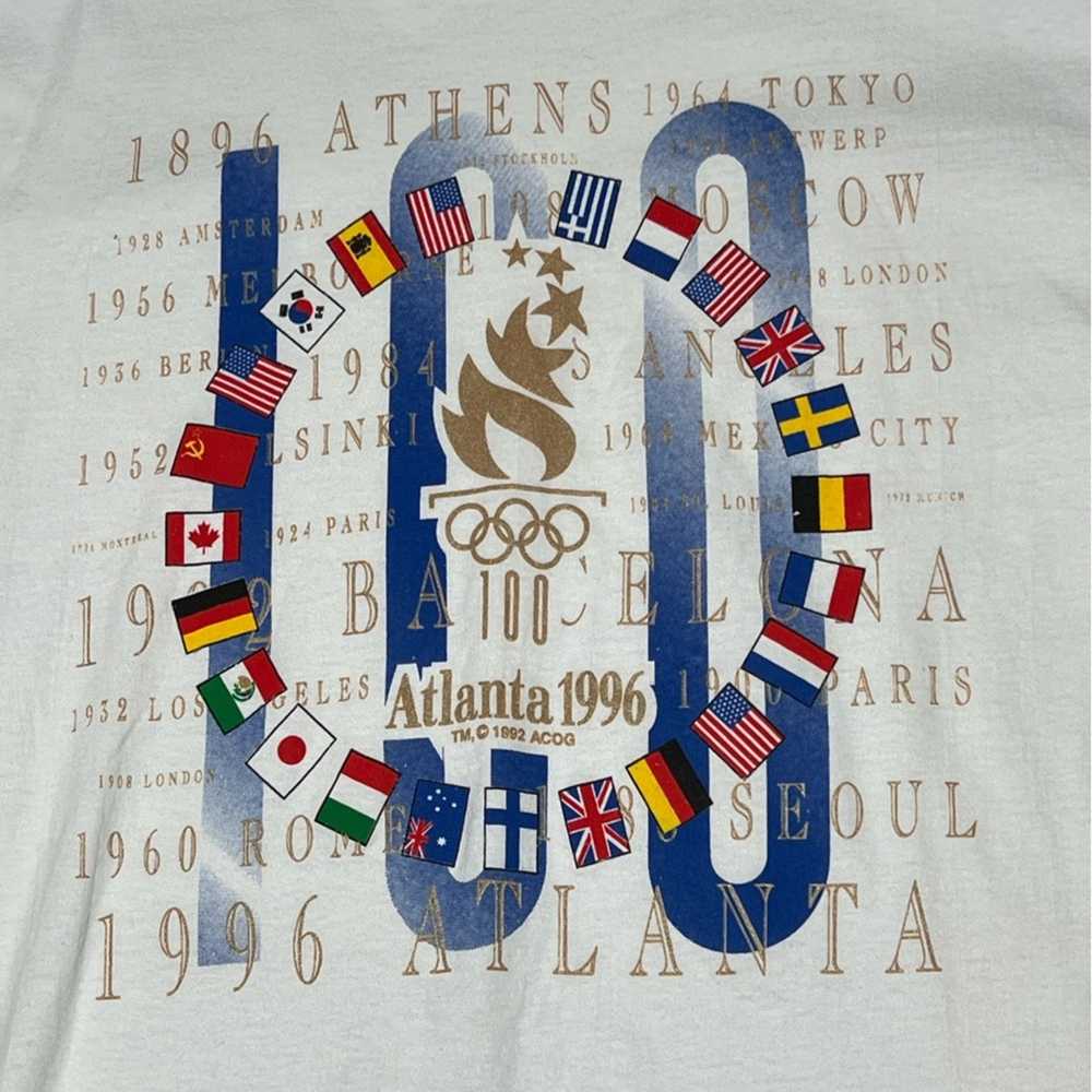 Hanes VINTAGE 1996 Olympics Shirt Single Stitch D… - image 3