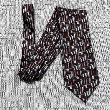 Vintage Beatles Birthday abstract print silk tie