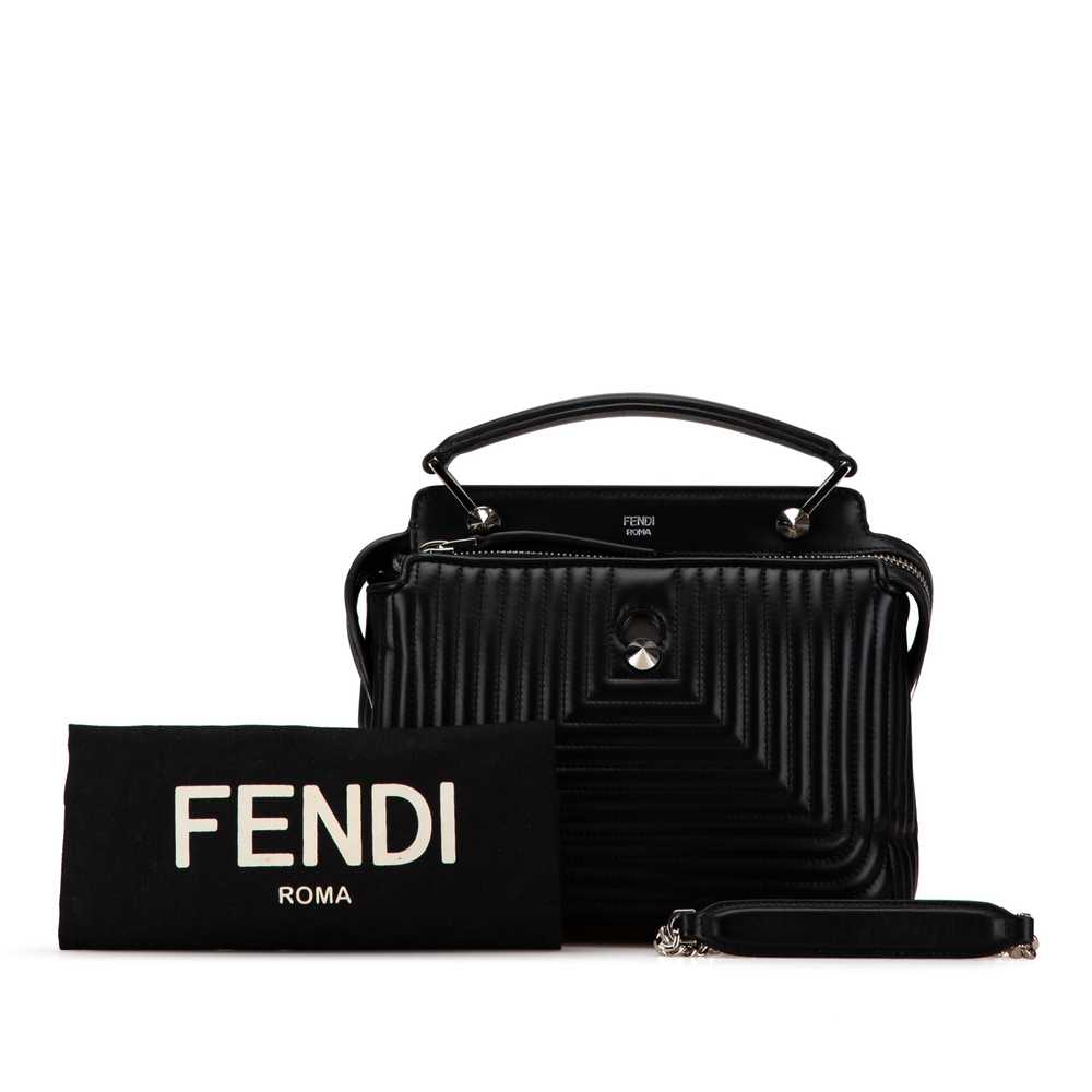 Black Fendi Small Dotcom Click Leather Satchel - image 11