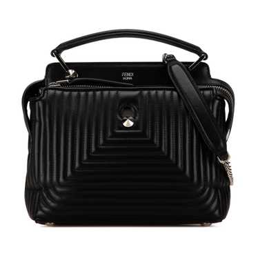 Black Fendi Small Dotcom Click Leather Satchel - image 1