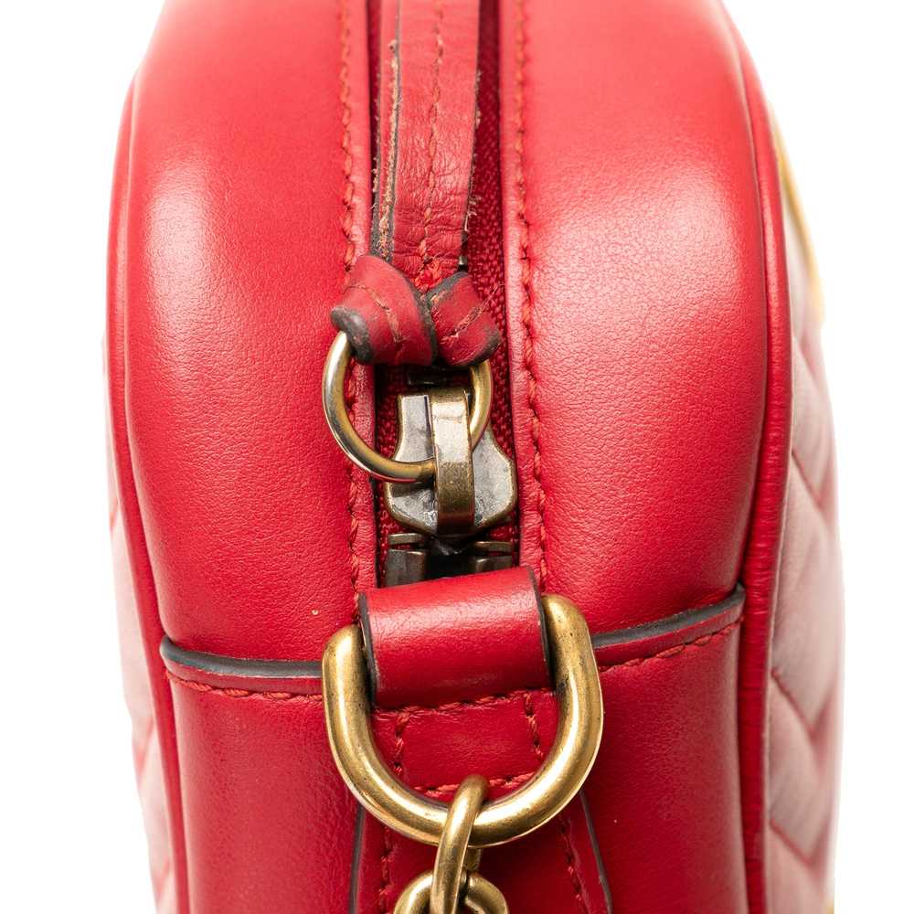 Red Gucci Mini GG Marmont Matelasse Crossbody - image 8