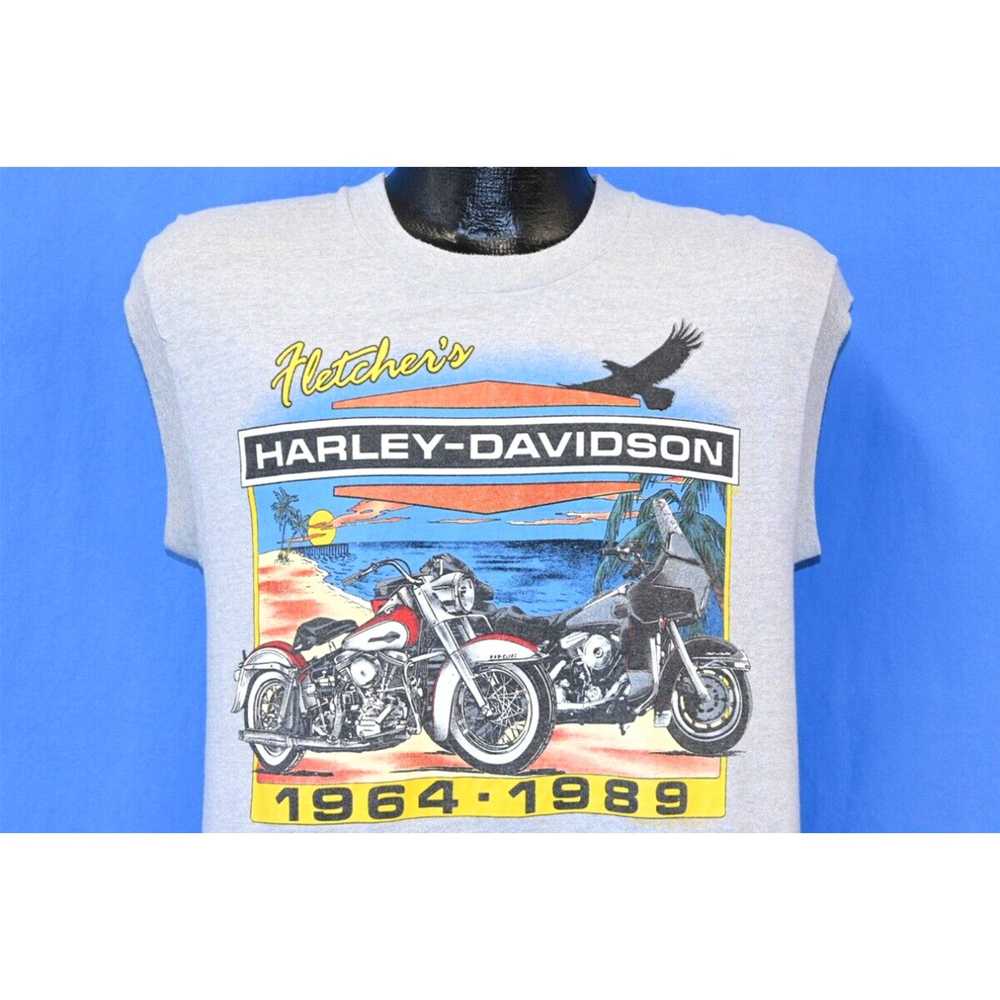 Screen Stars vtg 80s FLETCHER'S HARLEY DAVIDSON 2… - image 1