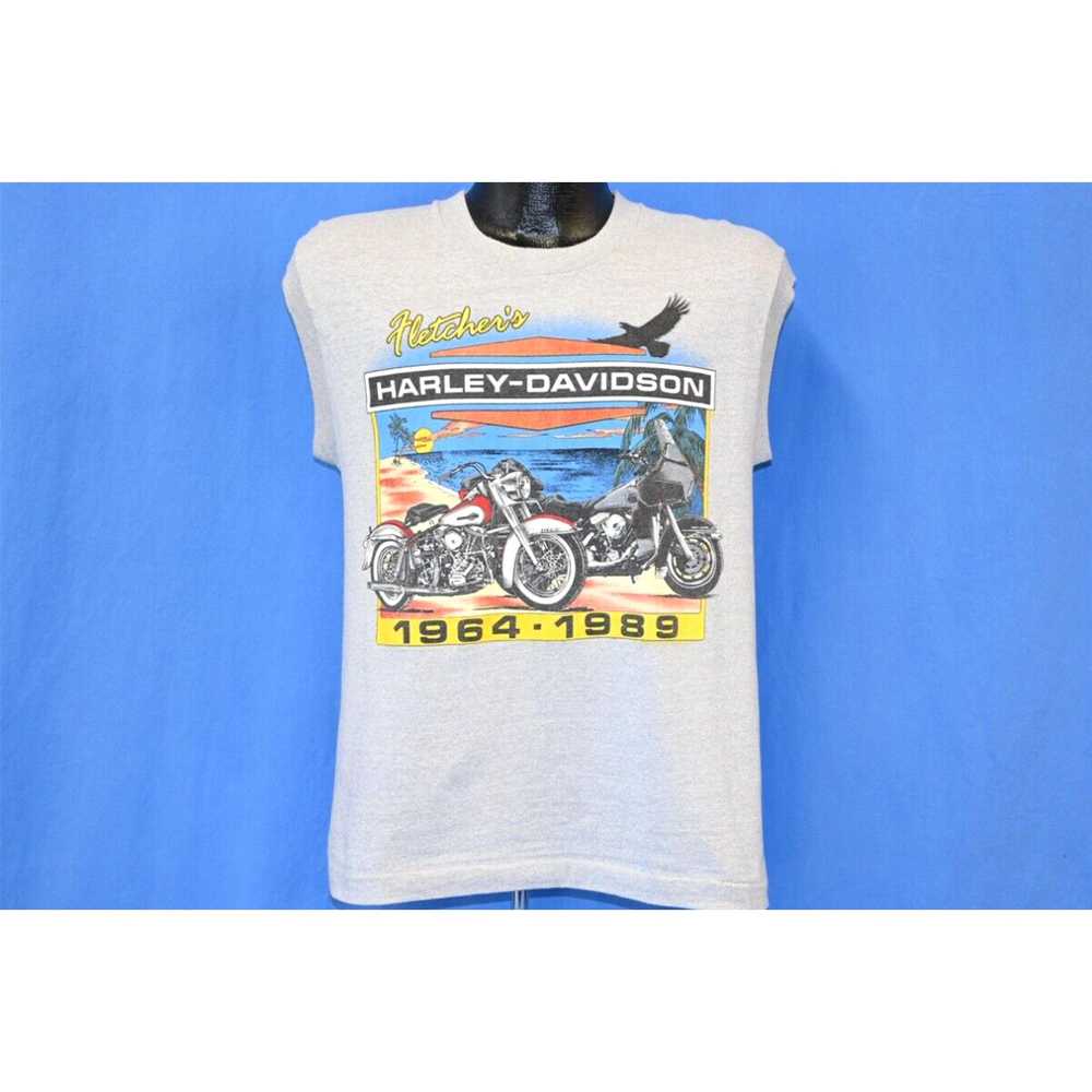 Screen Stars vtg 80s FLETCHER'S HARLEY DAVIDSON 2… - image 2