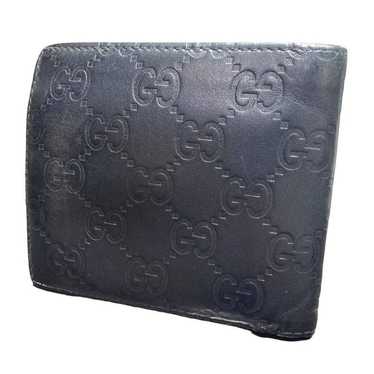 GUCCI Guccissima GG Pattern Leather Bifold Wallet