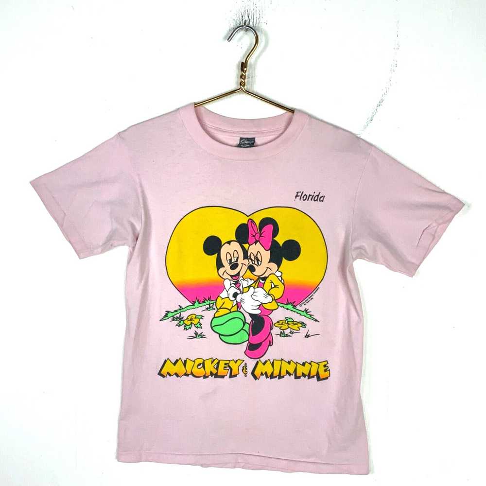 Pinko Vintage Mickey & Minnie Mouse T-Shirt Mediu… - image 1