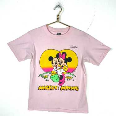 Pinko Vintage Mickey & Minnie Mouse T-Shirt Mediu… - image 1