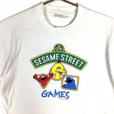 Fruit Of The Loom Vintage Sesame Street Games T-S… - image 1