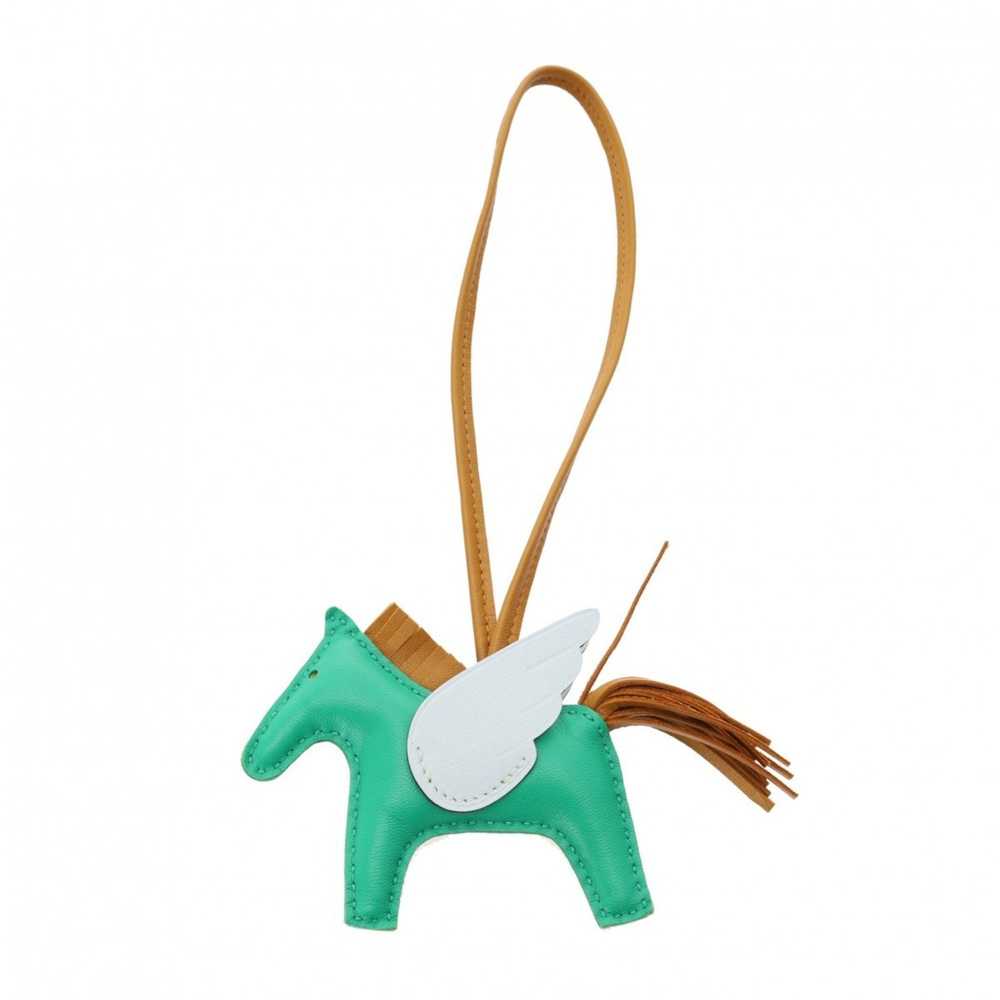 Hermes HERMES Rodeo PM Pegasus Bag Charm Mint/Blu… - image 1