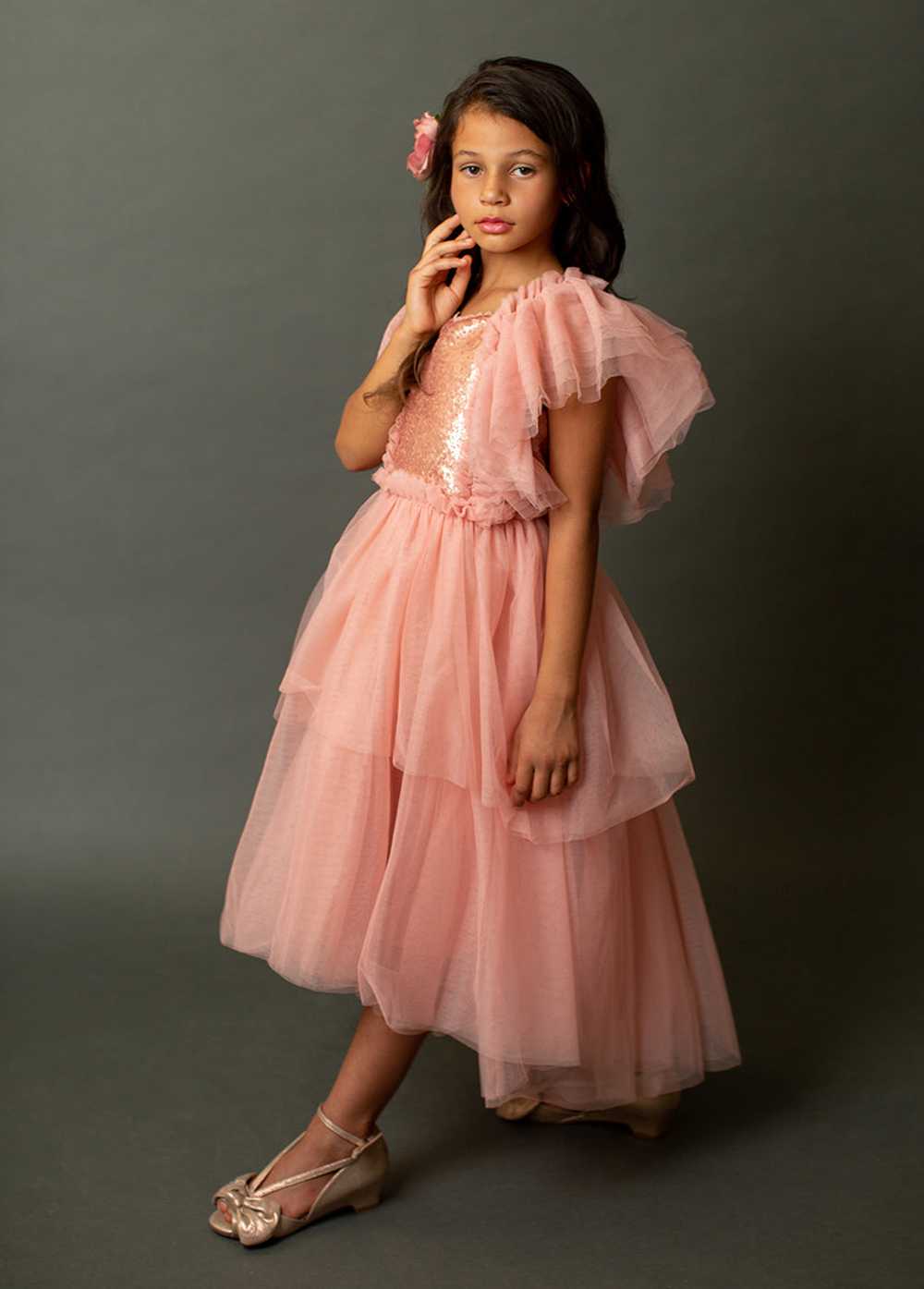 Joyfolie Ayla Petticoat Dress in Rose Dawn - image 4