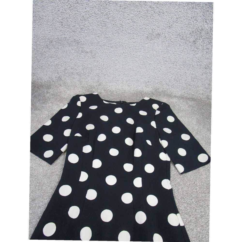 Vintage Navy Blue Polka Dot Body Hugging Fitted W… - image 2