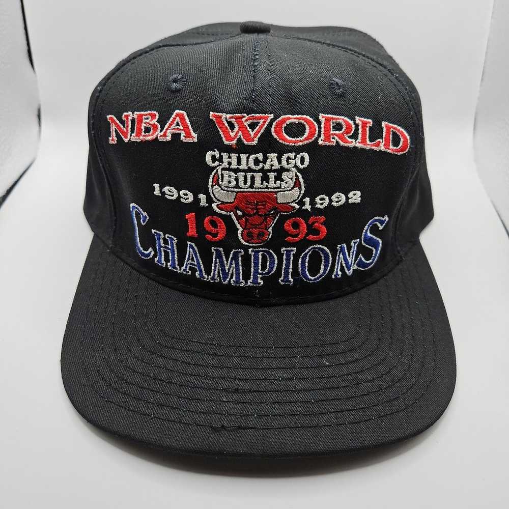 Vintage 1993 Chicago Bulls NBA World Champions Hat - image 1