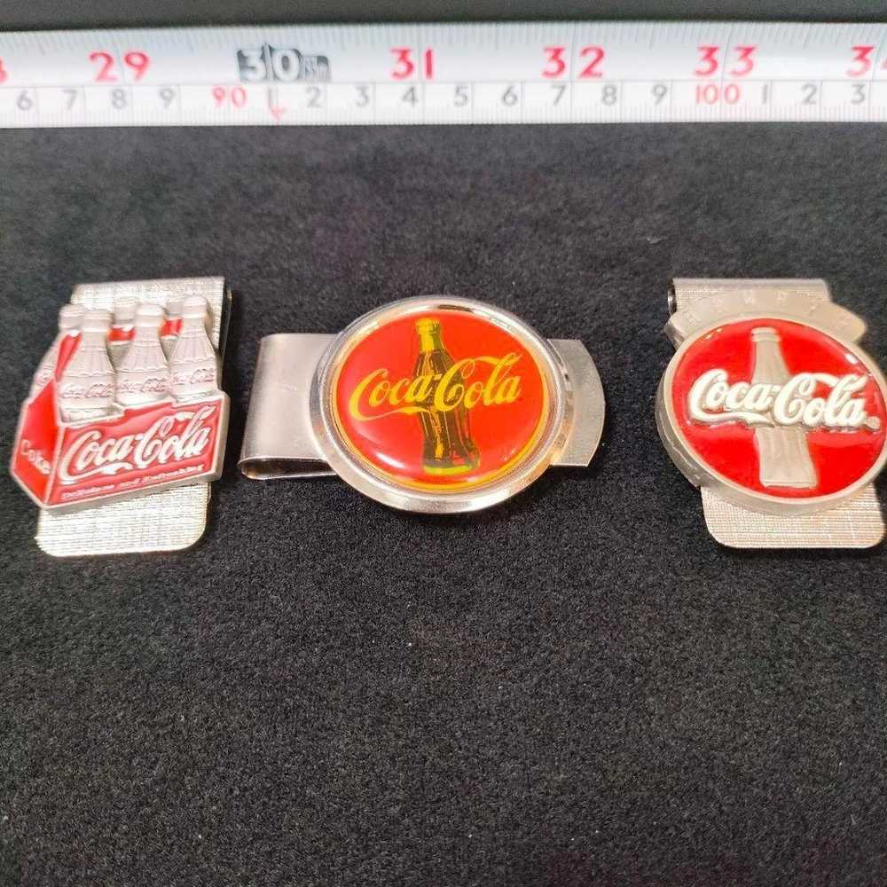 Vintage ★ Coca-Cola Money Clip Rare Item 3-piece … - image 1