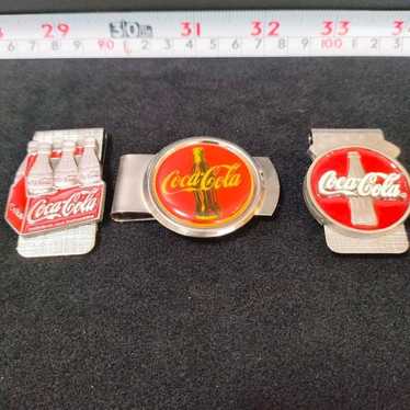 Vintage ★ Coca-Cola Money Clip Rare Item 3-piece … - image 1