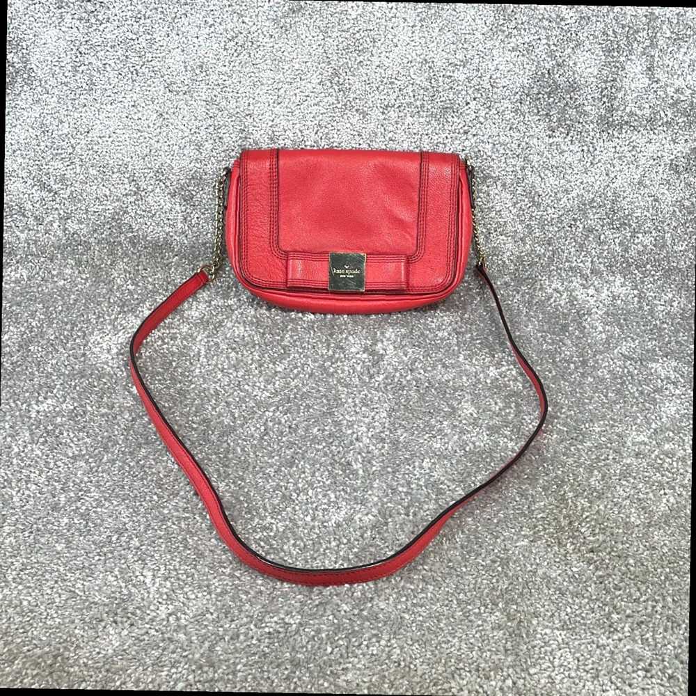 Vintage Authentic Red Leather Kate Spade New York… - image 1