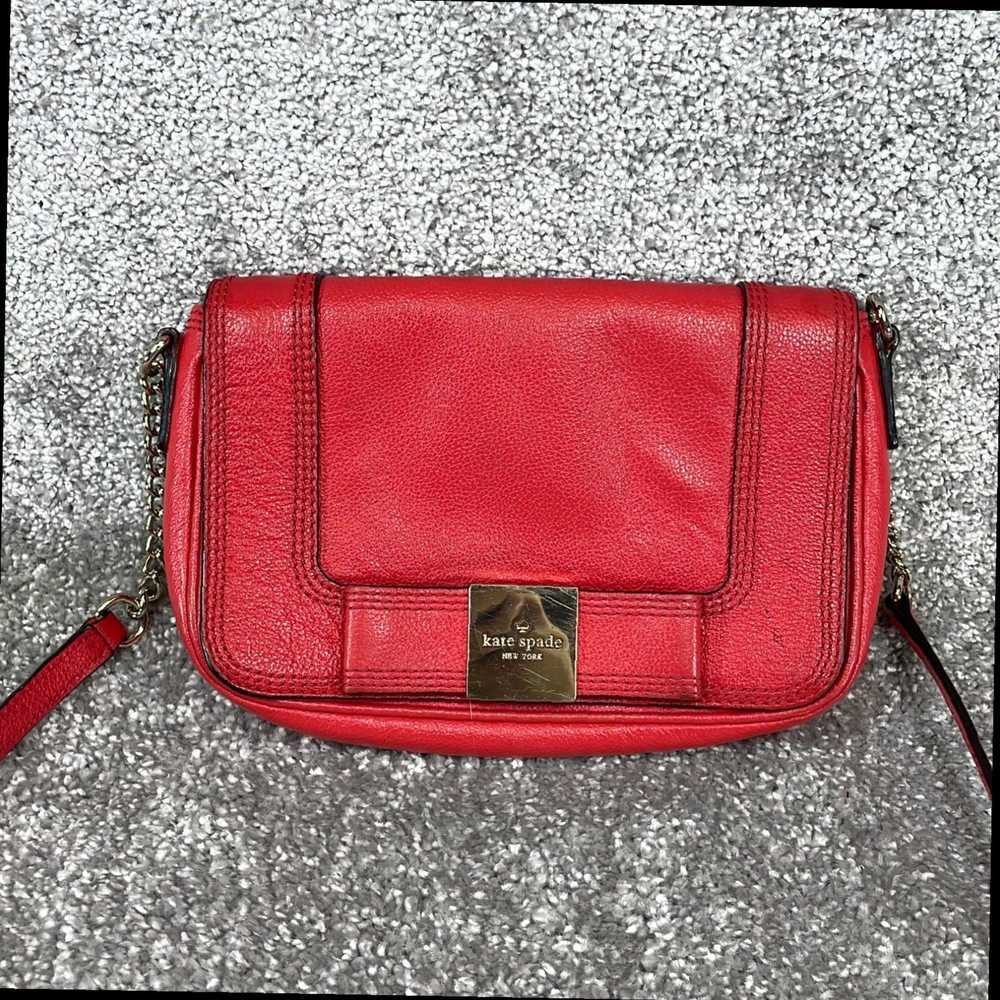 Vintage Authentic Red Leather Kate Spade New York… - image 2