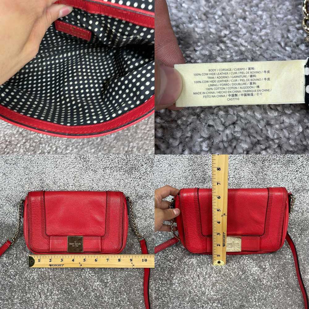 Vintage Authentic Red Leather Kate Spade New York… - image 8