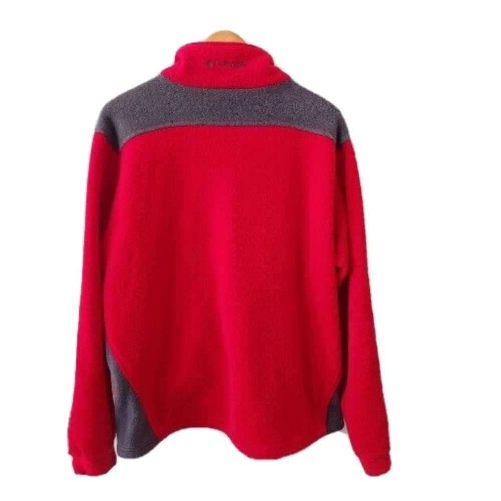 Vintage Womens Red Fleece Mock Neck Zipup Columbi… - image 2