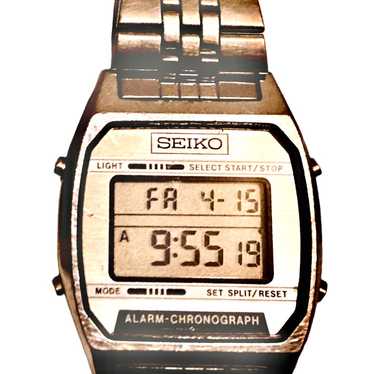 Vintage Seiko 4904-5199 Men's Digital LCD Stainle… - image 1