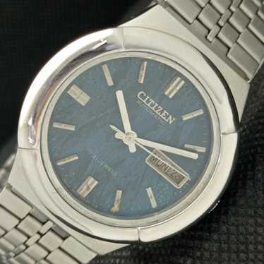 Vintage 1981 Citizen Automatic Mens Silver Watch … - image 1