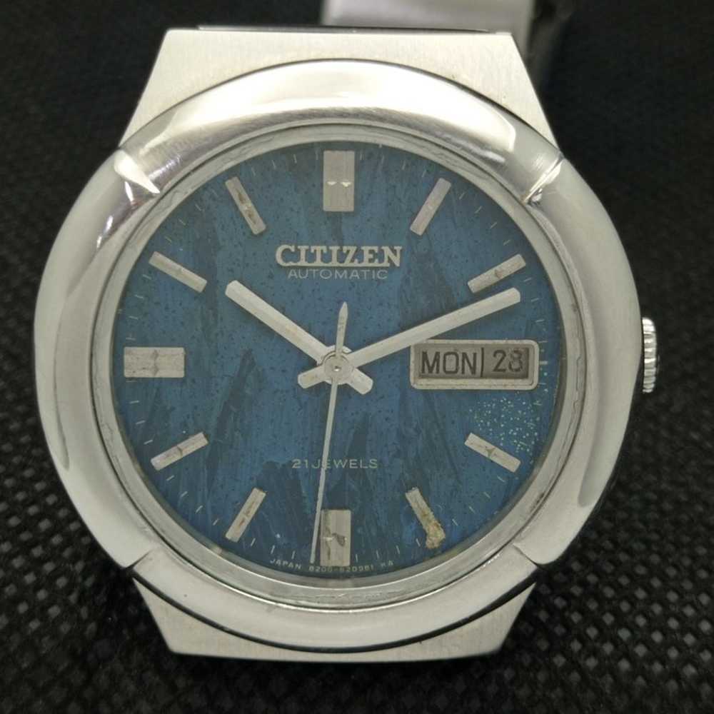 Vintage 1981 Citizen Automatic Mens Silver Watch … - image 4