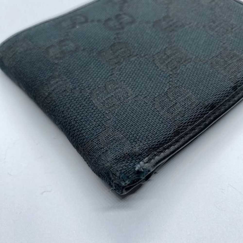 Authentic Gucci Black Canvas & Leather Bifold Wal… - image 3