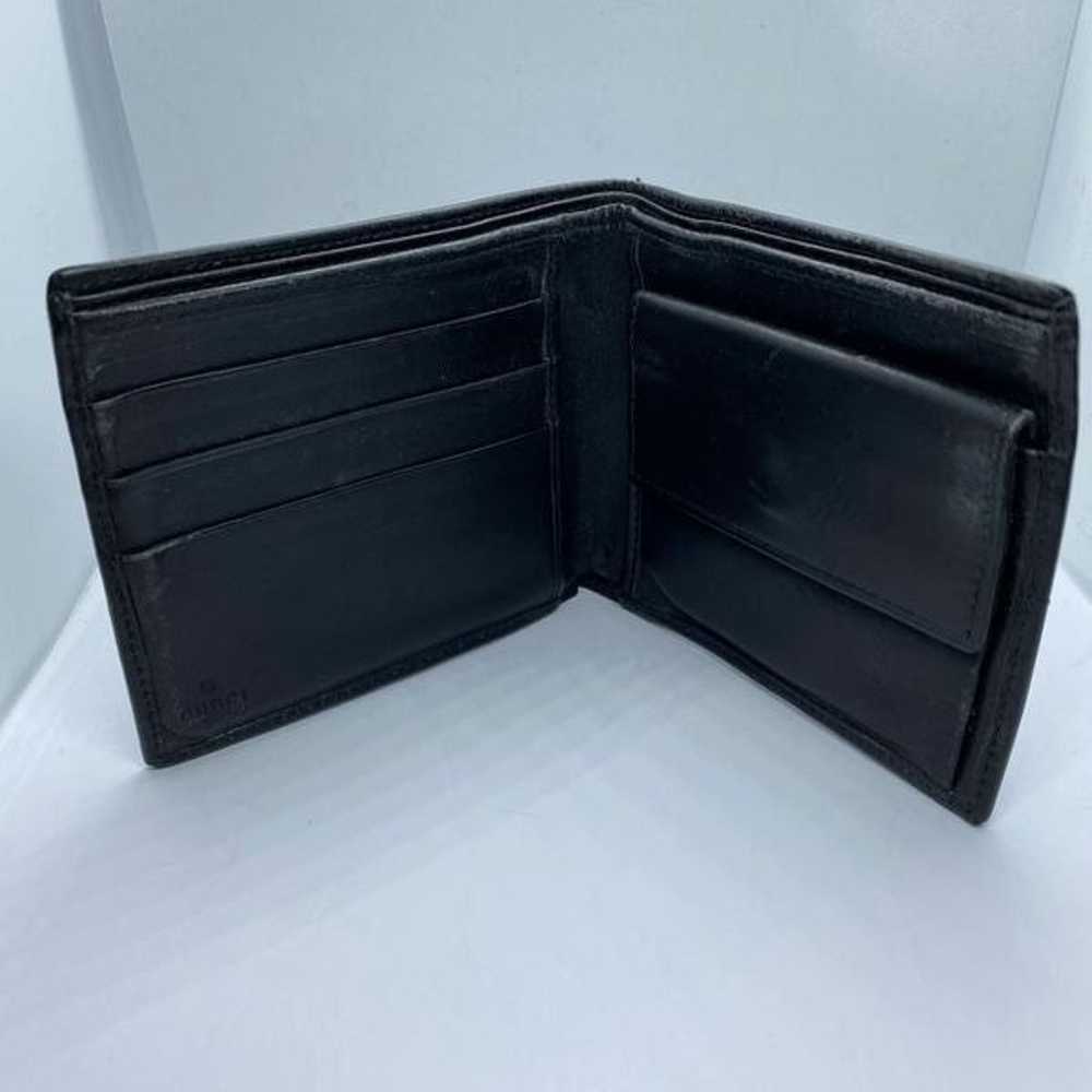 Authentic Gucci Black Canvas & Leather Bifold Wal… - image 6