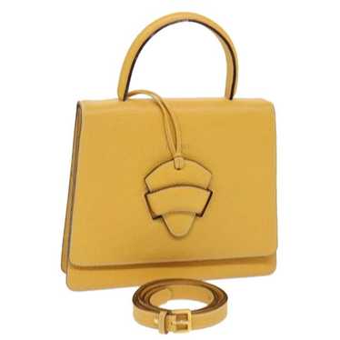 Loewe LOEWE Barcelona Hand Bag Leather Yellow