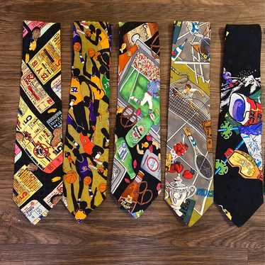 Nicole Miller vintage sports ties - 8 in total - image 1