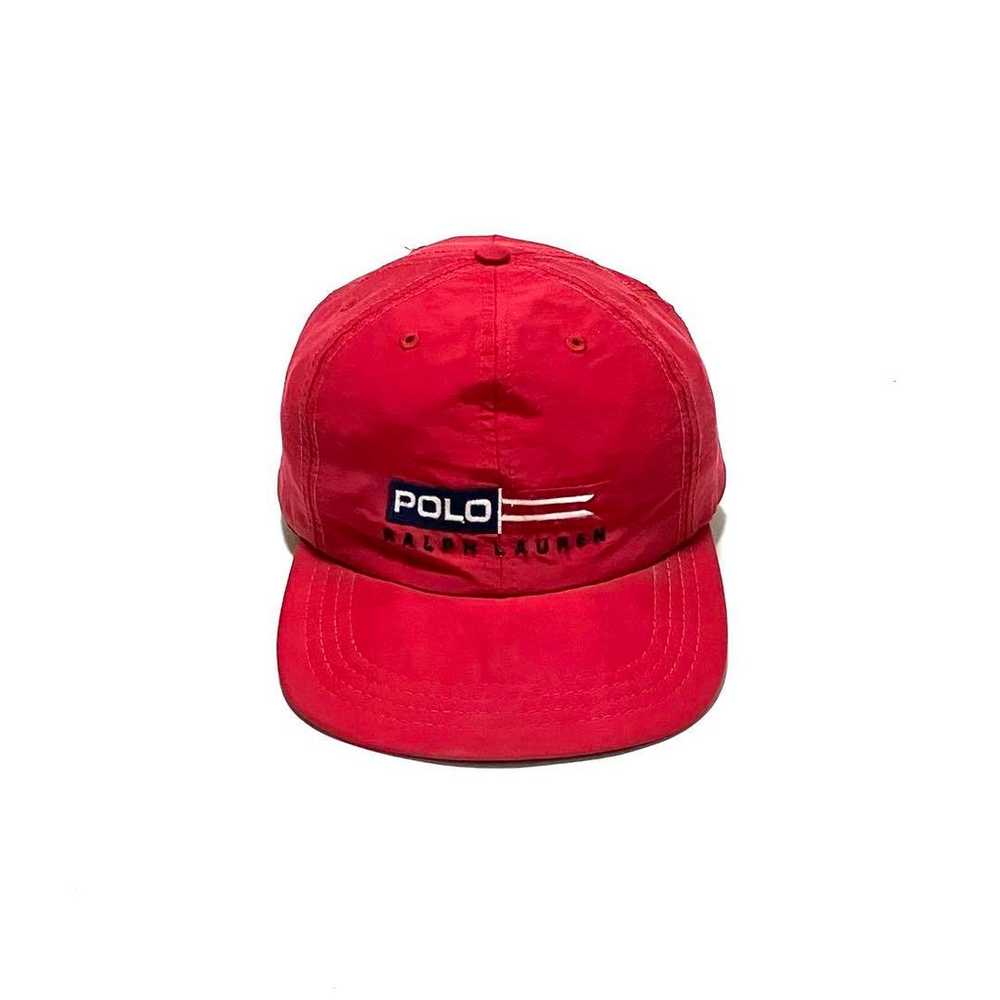 USA made POLO SPORT 90's Cotton Cap Red - image 1