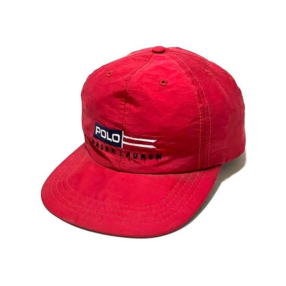 USA made POLO SPORT 90's Cotton Cap Red - image 2