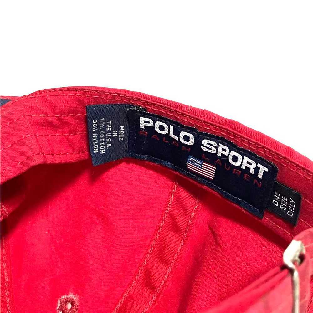 USA made POLO SPORT 90's Cotton Cap Red - image 6