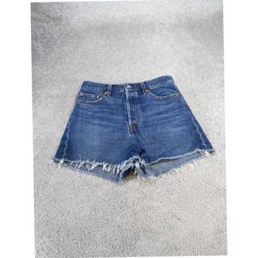 Levi's Dark Wash Denim Button Fly Cut Off Shorts … - image 1