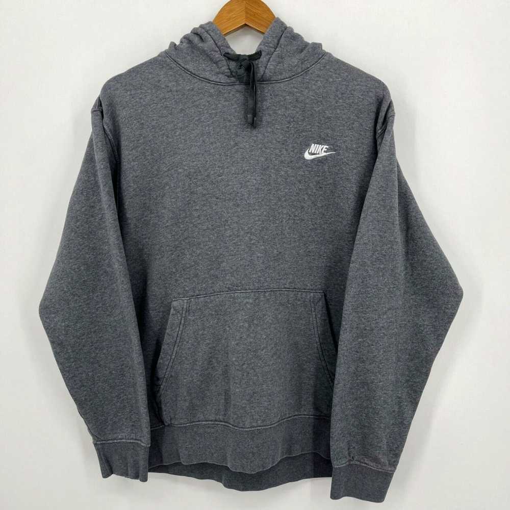 Nike Nike Hoodie Men's L Gray Embroidered Logo Pu… - image 1