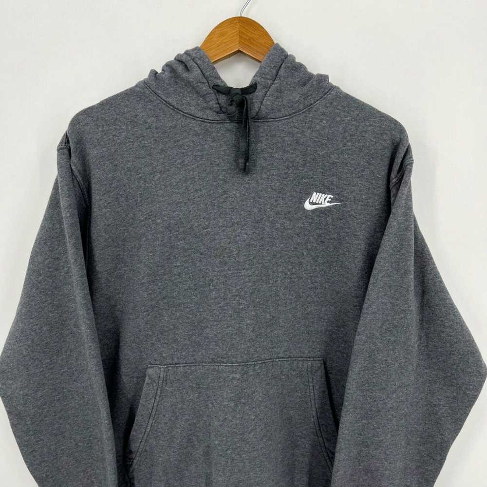 Nike Nike Hoodie Men's L Gray Embroidered Logo Pu… - image 2