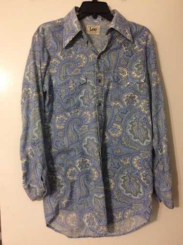トップス 70s Lee RIDERS Polyester Western Shirts Vintage Lee Riders Pearl Snap Button Down Western Shirt
