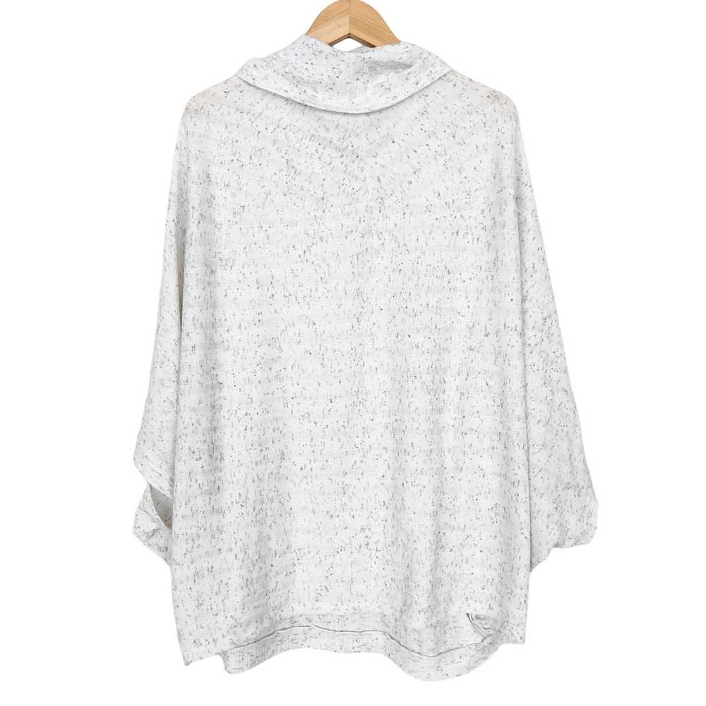 Other Lane Bryant White Gray Cowl Neck Poncho Swe… - image 4