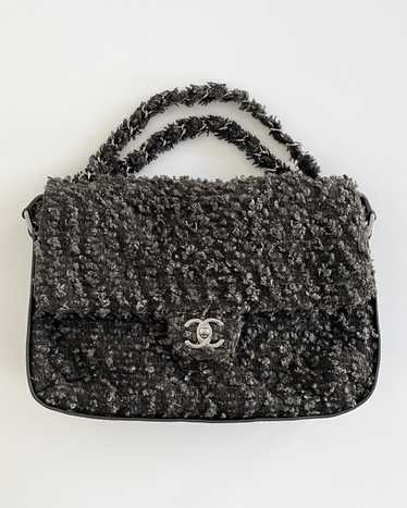 Chanel Classic leather/tweed handbag