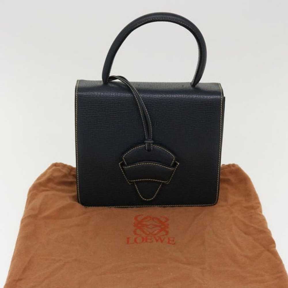 Loewe LOEWE Barcelona Hand Bag Leather Navy - image 12