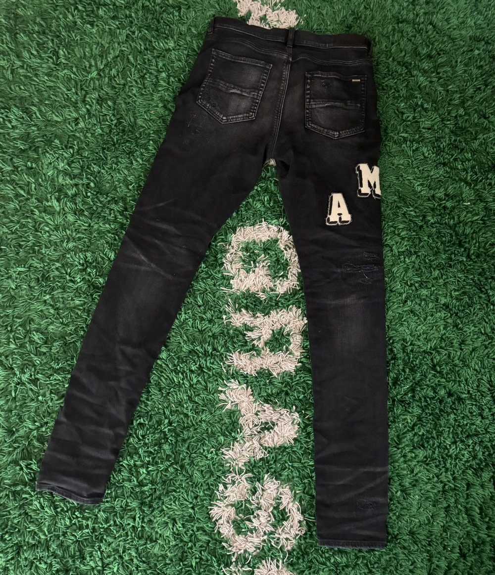 Amiri AMIRI Varsity Logo Jeans Black - image 2