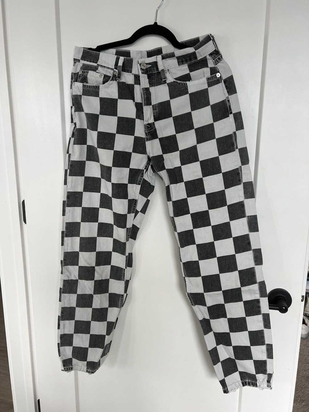 Topman Checkered denim pant 30 - image 1