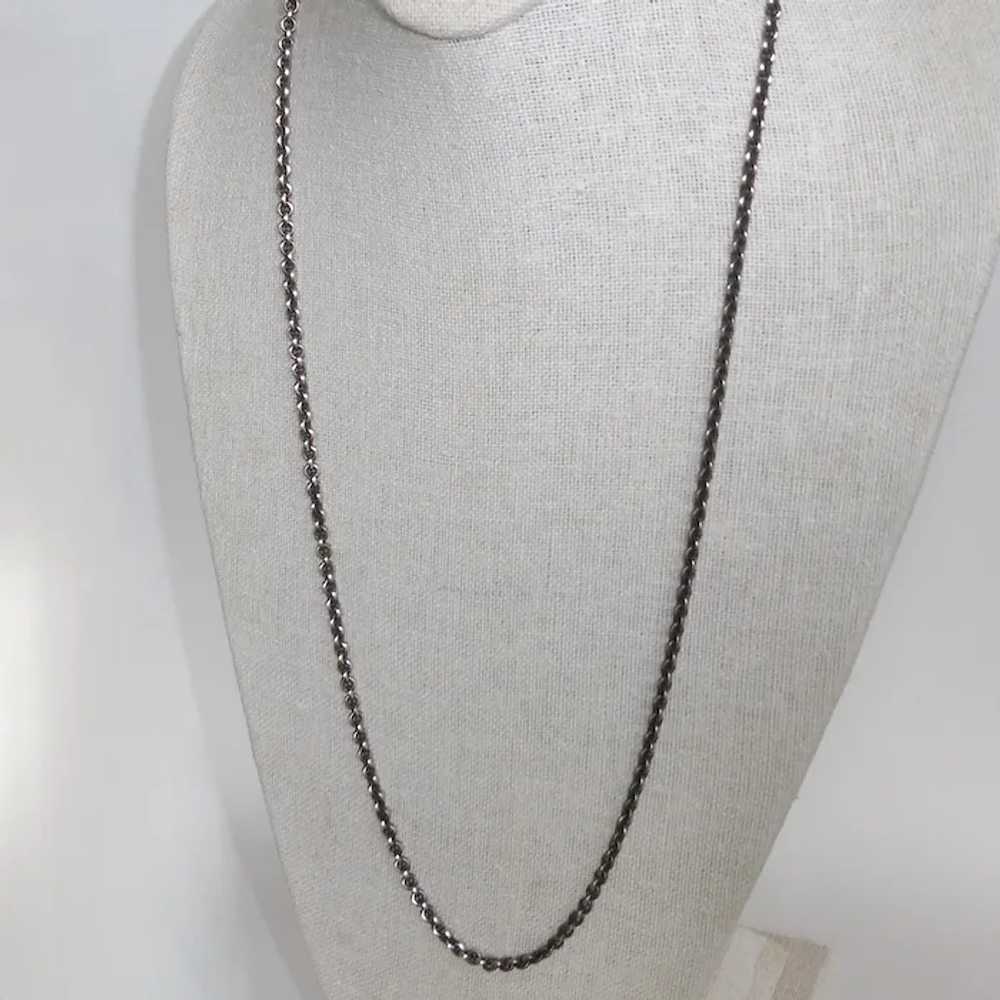 Georg Jensen Sterling 27.5" Early Signed Chain Ne… - image 10