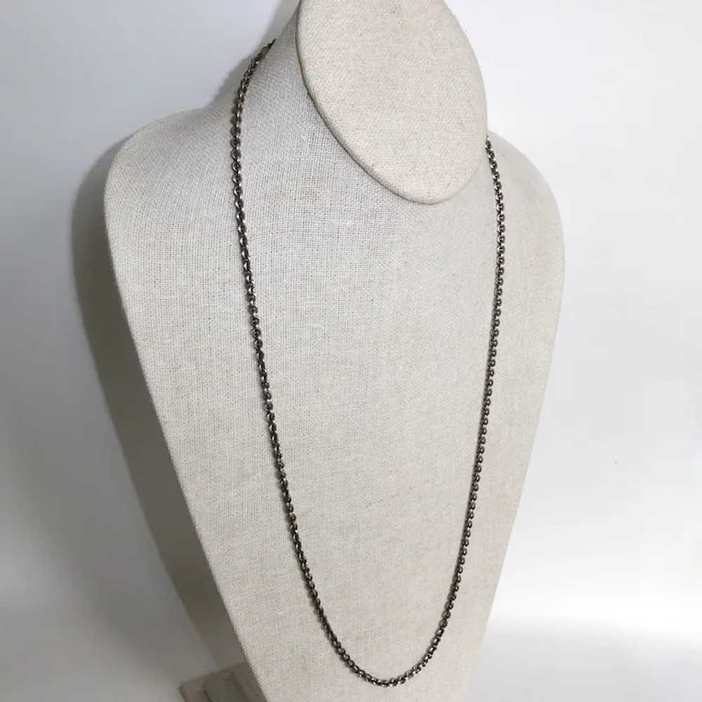 Georg Jensen Sterling 27.5" Early Signed Chain Ne… - image 12