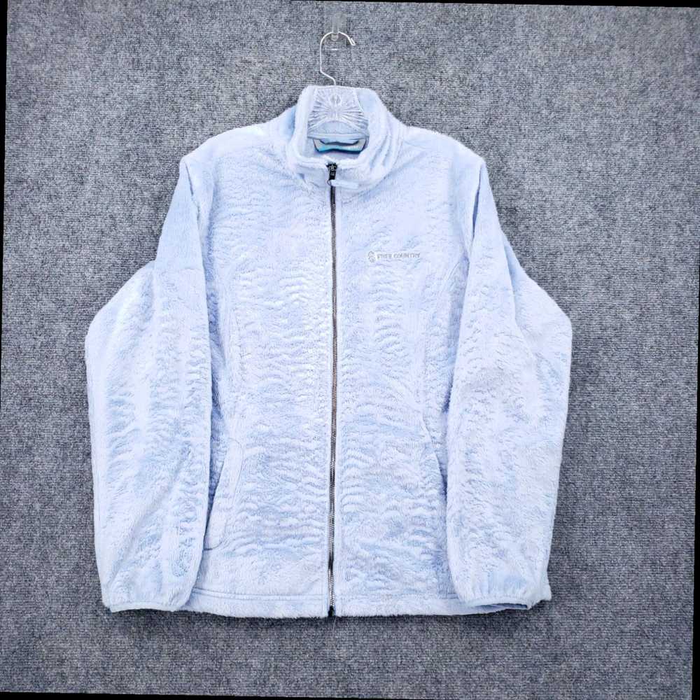 Free Country Womens XL Cozy Blue Full Zip Faux Fu… - image 1