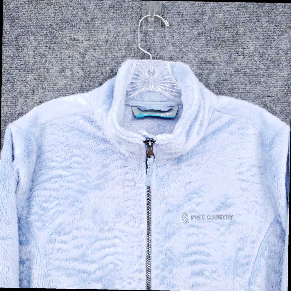 Free Country Womens XL Cozy Blue Full Zip Faux Fu… - image 3