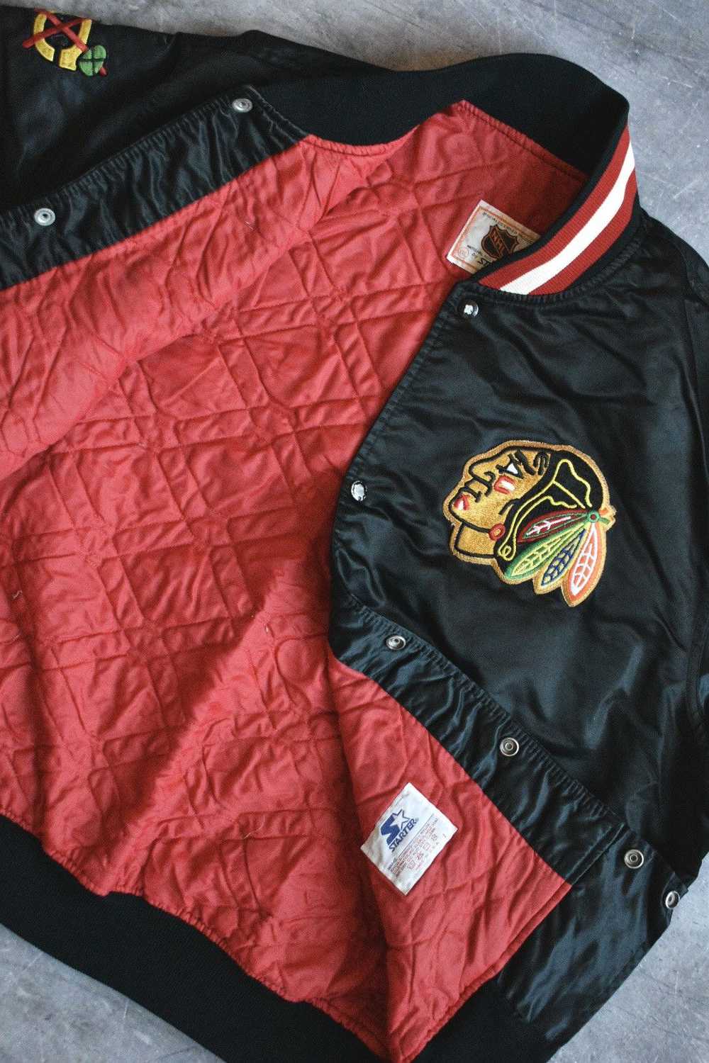 NHL × Starter × Vintage Vintage 90s Chicago Black… - image 4