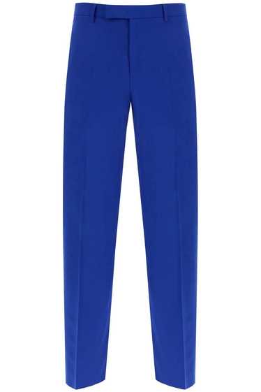 Versace VERSACE Silk Blend Wool Trousers Blue