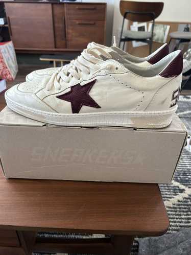 Golden Goose Ballstar Size 12 - Burgundy & Cream